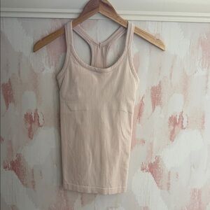 Women's Ribbed Tank Top - Cream pinkish